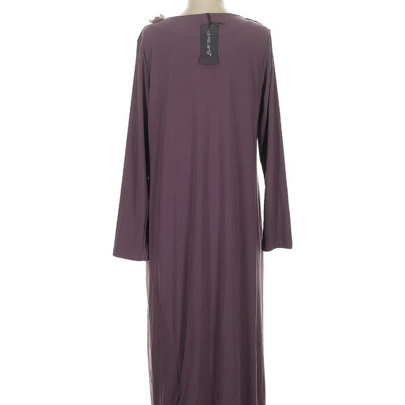 NWT La Mouette Layered Scarf Neckline Flowing Dress Plus Size 2 - Picture 2 of 11